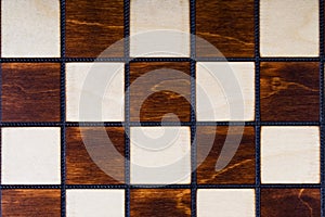 Wooden checkerboard background