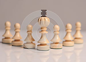 wooden chess pieces