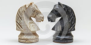 Wooden Chess Pieces Sitting Together. Generative AI