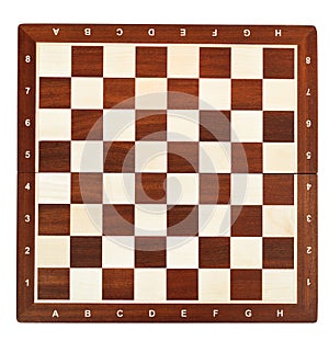 Wooden chessboard photo