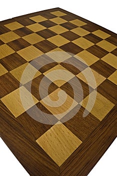 Wooden chessboard - wide angle