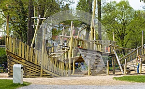 Wooden children playground