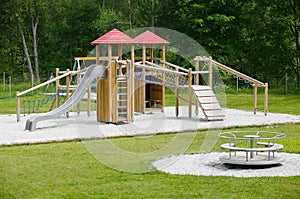 Wooden children's playground