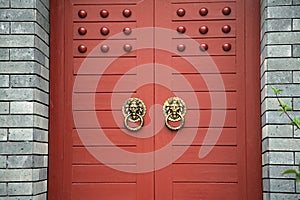 Wooden Chinese doors