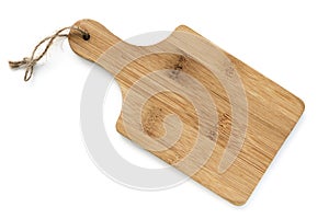 Wooden Chopping Board Isolated Top View