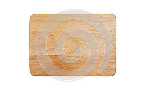 wooden chopping Board isolated on white background with clipping path.