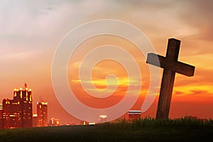 Wooden christian cross