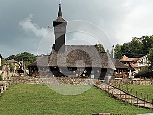 The wooden church from Albac, Romanian historical monument, now located in Olanesti