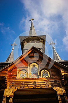 Wooden church in Baile Felix resort