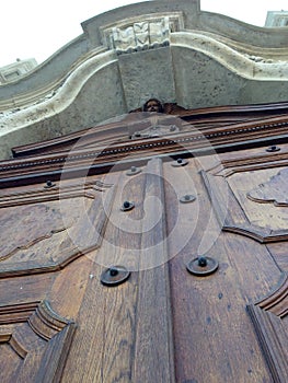 Wooden church door