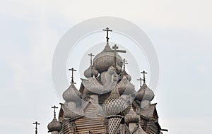 Wooden Church of the Intercession near St. Petersburg.