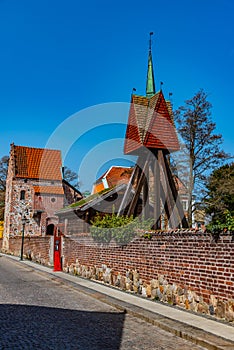 Wooden church in Kulturen heritage museum in Lund, Sweden photo