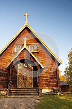 Wooden Church in Kvikjokk, northern Sweden