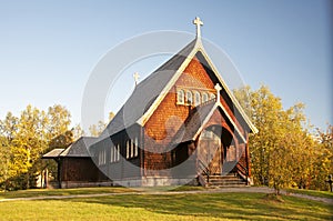 Wooden Church in Kvikjokk, northern Sweden
