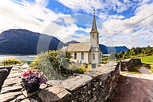 Wooden church in Nes village, Norway