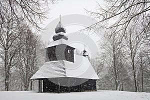 Wooden Church of the relics of St. Nicholas in a village Ruska Bystra, Slovakia