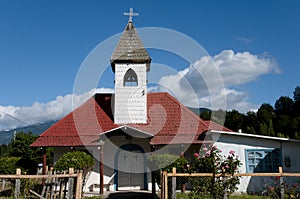 Wooden Church - Rio Tranquilo - Chile photo