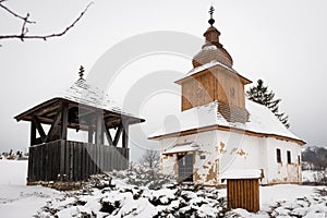 Wooden church of St Basil the Great in a village Kalna Roztoka, Slovakia