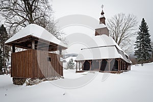 Wooden church of St Michael the Archangel in Topola, Slovakia