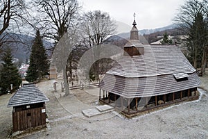 Wooden church of St Michael the Archangel in Topola, Slovakia
