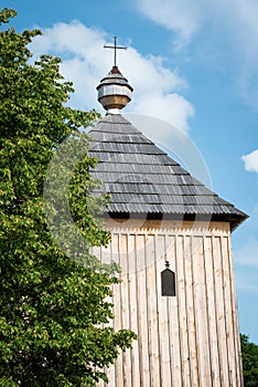 Wooden church of St Michael the Archangel in a village Ladomirova, Slovakia