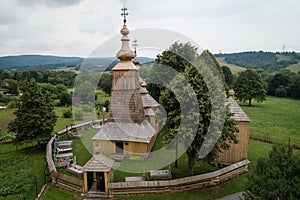 Wooden church of St Michael the Archangel in a village Ladomirova, Slovakia