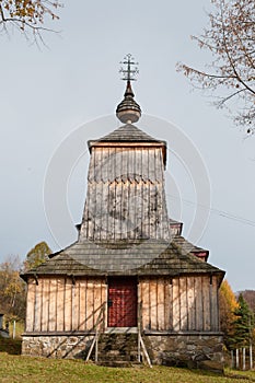 Wooden church of St Michael the Archangel in a village Prikra, Slovakia