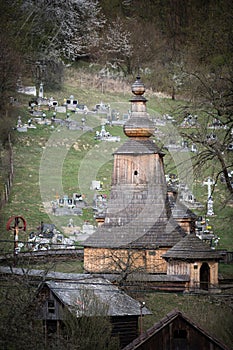 Wooden Church of St Nicolas of the Eastern Rite situated in a village Bodruzal, Slovakia. UNESCO Word Heritage site