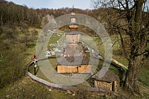 Wooden Church of St Nicolas of the Eastern Rite situated in a village Bodruzal, Slovakia. UNESCO Word Heritage site