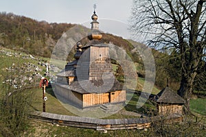 Wooden Church of St Nicolas of the Eastern Rite situated in a village Bodruzal, Slovakia. UNESCO Word Heritage site