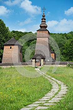 Wooden church of St Paraskieva in a village Potoky, Slovakia