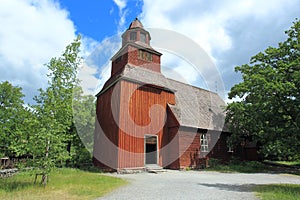 Wooden church in Stockholm skansen