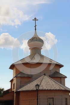 Wooden church. Sviazhsk Island, Tatarstan, Russia