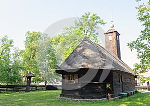 Wooden church of Topla - Banat village ethnographic museum photo