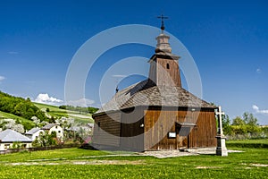 The wooden church in the town of Krive, Slovakia