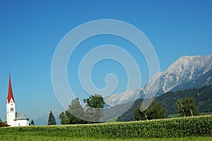 Wooden church - Tyrol scenery