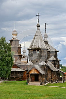 Wooden Churches under Grey Skies - Museum of Wooden Archutecture