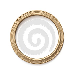 Wooden circle shaped picture frame 3D