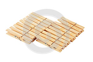 Wooden clothes pegs