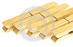 Wooden clothespins