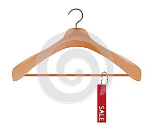 Wooden coat hanger