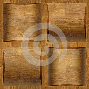 Wooden coffered paneling stacked for seamless background