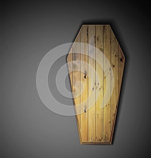 Wooden coffin