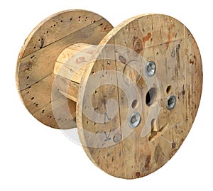 Wooden coil of electric cable