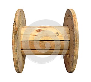 Wooden coil of electric cable