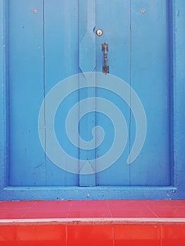The wooden colorful door