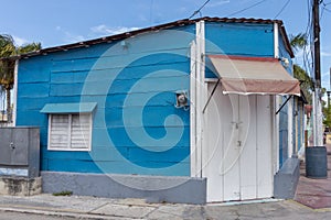 Wooden colorful house in Mexico