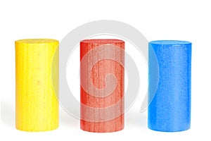 Wooden colour cylinders