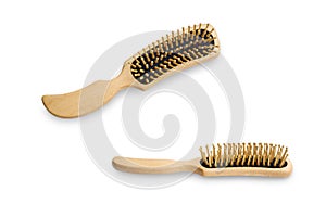 Wooden comb brush