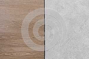 Wooden and concrete cement floor texture